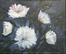 Peonies on Black I