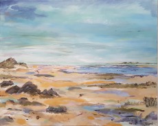 Regina Lord: Ostseeküste, Acryl auf Leinwand, 80 x 100 cm