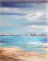 Regina Lord: Fly away, Acryl auf Leinwand ,  100 x 80 cm