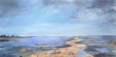 Regina Lord: Watt, Acryl auf Leinwand, 40 x 80 cm
